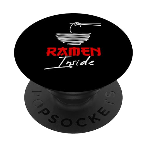 Ramen Inside, Enjoy Japanese Powered By Ramen Quotes Graphic PopSockets Klebender PopGrip von Bahaa's Tee