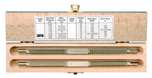 Bahco 1450D/2 Doppel-Gewindefeilen-Satz, 2tlg, mit Gewindetabelle 1St. von Bahco