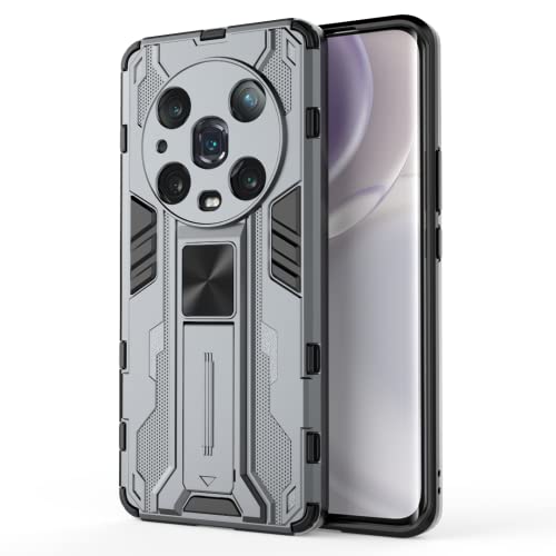 BaiBaiDY Handyhülle für Honor Magic 4 Pro Hülle, Stoßdämpfung, Halterung, Fallfestigkeit, TPU + PC-Doppelschichtdesign, Geeignet für Honor Magic 4 Pro.（Grau） von BaiBaiDY