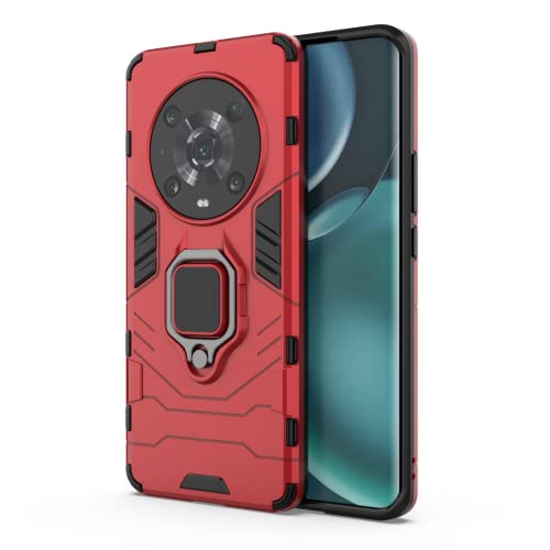 BaiBaiDY Handyhülle für Honor Magic 4 Pro Hülle, Stoßdämpfung, Halterung, Fallfestigkeit, TPU + PC-Doppelschichtdesign, Geeignet für Honor Magic 4 Pro.（Rot） von BaiBaiDY