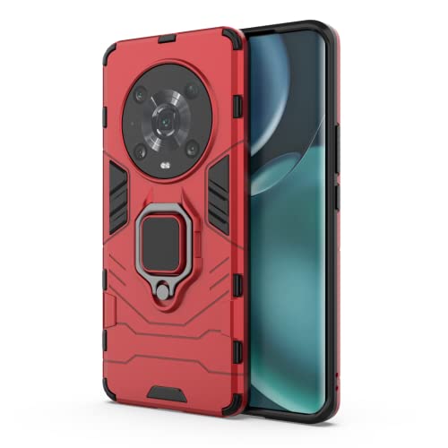 BaiBaiDY Handyhülle für Honor Magic 4 Pro Hülle, Stoßdämpfung, Halterung, Fallfestigkeit, TPU + PC-Doppelschichtdesign, Geeignet für Honor Magic 4 Pro.（Rot） von BaiBaiDY