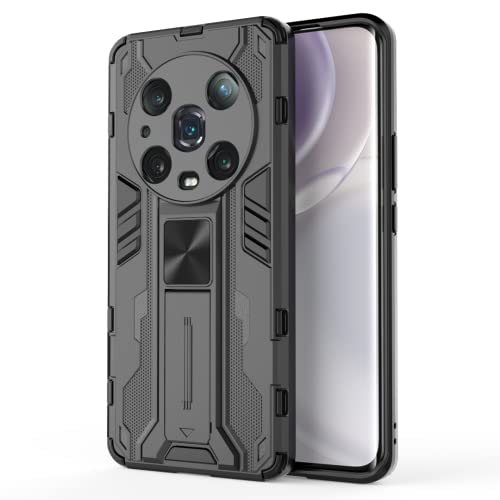 BaiBaiDY Handyhülle für Honor Magic 4 Pro Hülle, Stoßdämpfung, Halterung, Fallfestigkeit, TPU + PC-Doppelschichtdesign, Geeignet für Honor Magic 4 Pro.（Schwarz） von BaiBaiDY