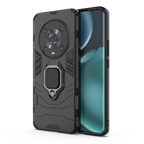 BaiBaiDY Handyhülle für Honor Magic 4 Pro Hülle, Stoßdämpfung, Halterung, Fallfestigkeit, TPU + PC-Doppelschichtdesign, Geeignet für Honor Magic 4 Pro.（Schwarz） von BaiBaiDY