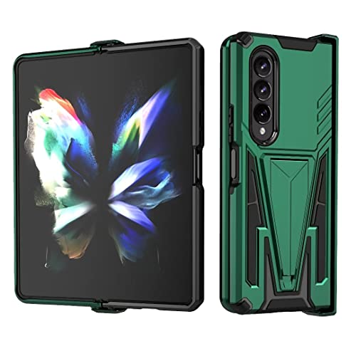 BaiBaiDY Handyhülle für Samsung Galaxy Z Fold 4 Hülle, Stoßdämpfung, Halterung, Fallfestigkeit, TPU + PC-Doppelschichtdesign, Hülle für Samsung Galaxy Z Fold 4.(Dunkelgrün von BaiBaiDY