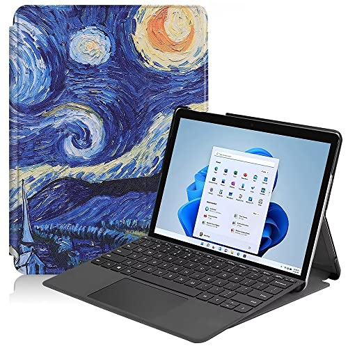 BaiBaiDY Hülle für Microsoft Surface Go 1/2/3, Ultraleichte Schutzhülle mit Standfuß und automatischer Sleep/Wake-Funktion, Hülle für Microsoft Surface Go 1/2/3 Tablet.(Sternenklarer Himmel) von BaiBaiDY