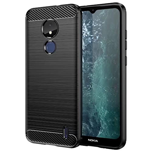 BaiBaiDY Hülle für Nokia C21, Kratzfeste, Schlanke, Stoßfeste TPU-Stoßstangenabdeckung, Flexibler Schutz, Schutzhülle für Nokia C21 Handyhülle.(Schwarz) von BaiBaiDY