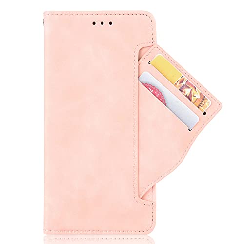 BaiBaiDY Hülle für OnePlus 10R Handyhülle, Kartensteckplätze, Ständerfunktion, Luxus PU Leder Brieftasche Flip Folio Cover, Hülle für OnePlus 10R.(Rosa) von BaiBaiDY