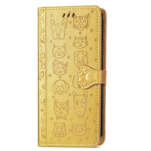 BaiBaiDY Hülle für OnePlus Nord 2T Handyhülle, Kartensteckplätze, Ständerfunktion, Luxus PU Leder Brieftasche Flip Folio Cover, Hülle für OnePlus Nord 2T.(Gelb) von BaiBaiDY