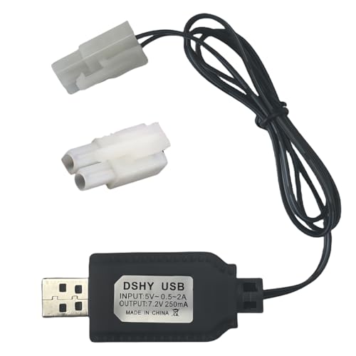 7.2V NiMH/NiCd Akkus Ladegerät Kabelmit Standard Stecker Kompatibel RC Auto RC Panzer RC Flugzeug RC Boot für Universal 7.2V Lipo Akku USB Ladegerät (1) von BaiWeiDun