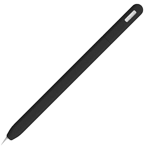 Kompatibel mit Apple Pencil Silikonhülle für 2. Generation, Ultra Dünn Apple Pencil,Schutzhülle Hülle Fall rutschfest Glatte Griffigkeit Halter (Schwarz) von BaiWeiDun