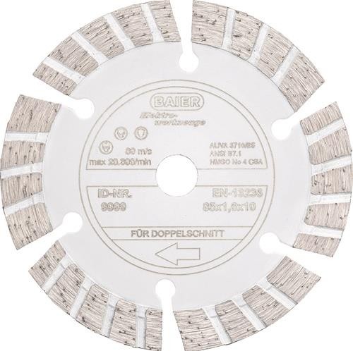 Baier Diamanttrennscheibe D.85mm Bohr.10mm Seg.-B.35mm Seg.-H.10mm Seg.-S.2mm von Baier Maschinenfabrik