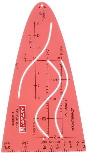 Baier & Schneider Brunnen 104976501 Parabel / Zeichenschablone für Schule, bruchsicher, Farbe sortiert, 1 Stück von Baier & Schneider