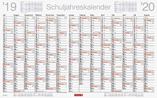 Baier & Schneider Brunnen 107011320 Jahreskalender Lehrer-Sortiment, Wandkalender, 2019/2020, 1 Seite = 14 Monate, 75 x 47 cm, Karton von Baier & Schneider