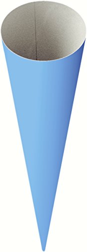 Baier & Schneider Heyda 204870068 Schultüten-Rohlinge (Höhe 70 cm, Durchmesser 19 cm, Karton, 380g/m²) blau von Baier & Schneider