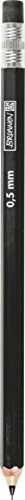 Brunnen 102910790 Feinminenstift Colour Code, 0,5 mm Feinmine, 16 cm, mit Radierer) schwarz / onyx von Baier & Schneider