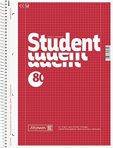 Brunnen 1067928 Notizblock / Collegeblock Student (A4, kariert, Lineatur 28, 70g/m², 80 Blatt) (5) von Baier & Schneider