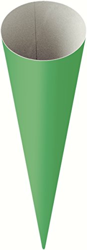 Heyda 204870069 Schultüten-Rohlinge (Höhe 70 cm, Durchmesser 19 cm, Karton, 380g/m²) grün von Baier & Schneider