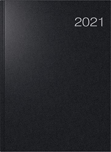rido/idé 7027503901 Buchkalender Conform, 1 Seite = 1 Tag, 210 x 291 mm, Balacron-Einband schwarz, Kalendarium 2021 von Baier & Schneider