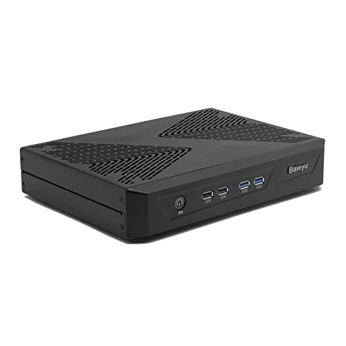 Baieyu Mini Gaming PC, Core i5-9400F,GeForce GTX 1650 4GB GDDR6,64GB RAM 1TB SSD,Mini Desktop Computer,2xHD,DP,DVI,8K,Dual Band WiFi,BT 4.2,LAN,Mini PC Windows 10 Pro von Baieyu