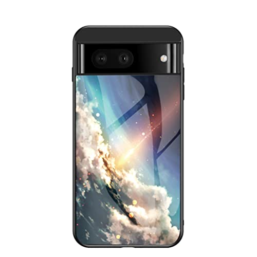 Baifu Gradient Hülle für Google Pixel 7A Schlanke und Dünne Stoßfest Handytasche Rückseite mit TPU-Kanten Handyhülle für Google Pixel 7A (Heller Sternenhimmel) von Baifu