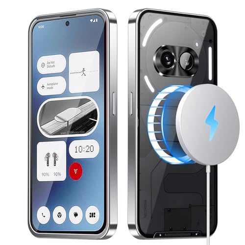 Baifu Hülle für Nothing Phone 2A, Kompatibel mit MagSafe, Kratzfeste Rückseite, magnetisches Klar HandyHülle Case für Nothing Phone (2a)-Silber von Baifu