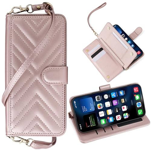 Baifu Kartenfächern Hüllen für iPhone 17 Pro Max, Gestepptes Portemonnaie mit Handschlaufe, Magnetische Hülle für iPhone 17 Pro Max-08 Baifu Kartenfächern Hüllen für iPhone 17 Pro Max, Gestepptes Portemonnaie mit Handschlaufe, Magnetische Hülle für iPhone 17 Pro Max-08 von Baifu