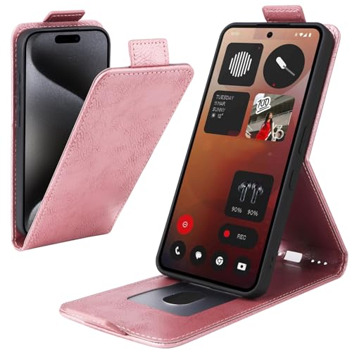 Baifu Lederhülle für Nothing CMF Phone2 Pro, Flip Folio Hüllen für Nothing CMF Phone2 Pro mit horizontalem Ständer und Kartenhalter-Rosa Baifu Lederhülle für Nothing CMF Phone2 Pro, Flip Folio Hüllen für Nothing CMF Phone2 Pro mit horizontalem Ständer und Kartenhalter-Rosa von Baifu