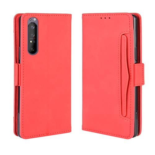 Baifu Lederhülle für Sony Xperia 5 II Hülle, Flip Case Schutzhülle Handy mit Kartenfach Stand und Magnet Funktion als Brieftasche, Tasche Cover Etui Handyhülle für Sony Xperia 5 II, Rot Baifu Lederhülle für Sony Xperia 5 II Hülle, Flip Case Schutzhülle Handy mit Kartenfach Stand und Magnet Funktion als Brieftasche, Tasche Cover Etui Handyhülle für Sony Xperia 5 II, Rot von Baifu
