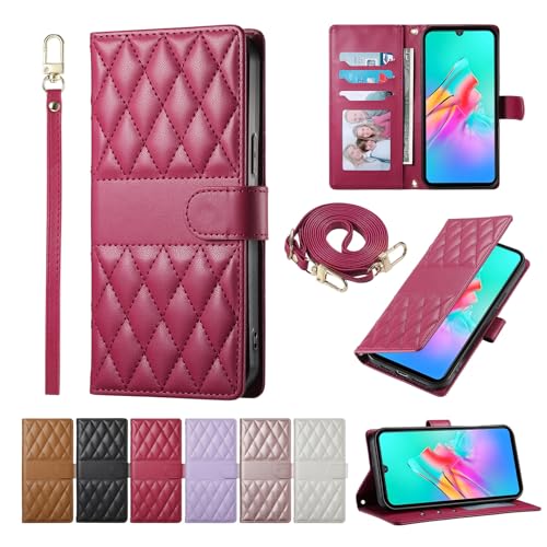 Baifu Plaid-Telefonhülle für Redmi Note11T Pro+ 5G, Brieftaschen-Schutzhülle mit Handschlaufe, kompatibel mit Redmi Note11T Pro+ 5G-Rot Baifu Plaid-Telefonhülle für Redmi Note11T Pro+ 5G, Brieftaschen-Schutzhülle mit Handschlaufe, kompatibel mit Redmi Note11T Pro+ 5G-Rot von Baifu