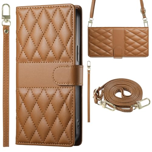 Baifu Plaid-Telefonhülle für iPhone 16 PRO MAX, Brieftaschen-Schutzhülle mit Handschlaufe, kompatibel mit iPhone 16 PRO MAX-Braun Baifu Plaid-Telefonhülle für iPhone 16 PRO MAX, Brieftaschen-Schutzhülle mit Handschlaufe, kompatibel mit iPhone 16 PRO MAX-Braun von Baifu