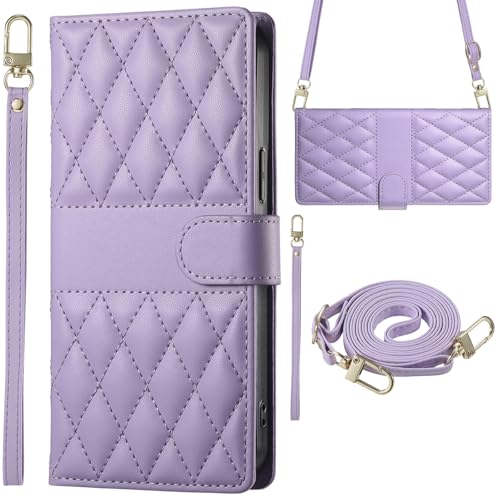 Baifu Plaid-Telefonhülle für iPhone 16 PRO MAX, Brieftaschen-Schutzhülle mit Handschlaufe, kompatibel mit iPhone 16 PRO MAX-Lila Baifu Plaid-Telefonhülle für iPhone 16 PRO MAX, Brieftaschen-Schutzhülle mit Handschlaufe, kompatibel mit iPhone 16 PRO MAX-Lila von Baifu