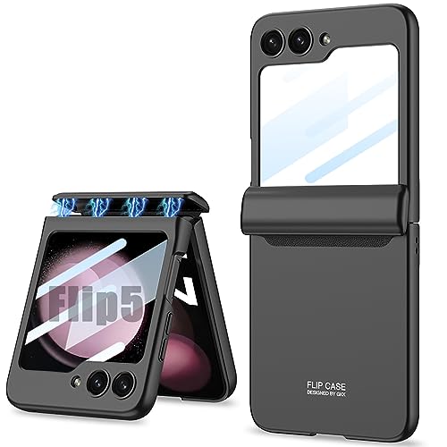 Baifu Z Flip 5 Hülle, Handyhülle für Samsung Z Flip5 Case, Hülle mit Scharnierschutz Magnetischer, All Inclusive Harter PC Ultradünn rutschfest Kameraschutz für Samsung Galaxy Z Flip5-004 von Baifu