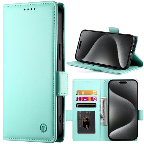 Baifu für Realme14/Realme P3 Fall Leder Wallet Kickstand Magnetverschluss Kartenschlitze mit Lagerung für Realme14/Realme P3 Cover-Green Baifu für Realme14/Realme P3 Fall Leder Wallet Kickstand Magnetverschluss Kartenschlitze mit Lagerung für Realme14/Realme P3 Cover-Green von Baifu