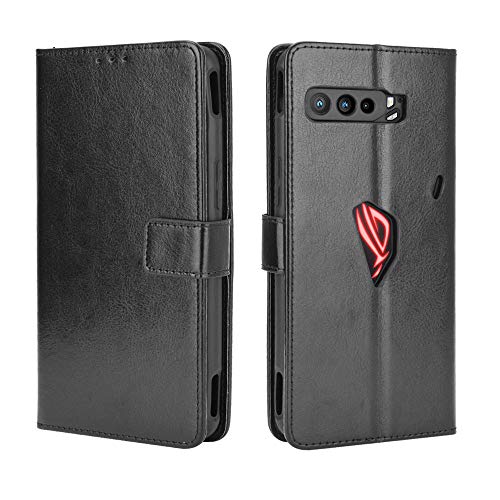 Lederhülle für Asus ROG Phone 3 ZS661KS Hülle, Flip Case Schutzhülle Handy mit Kartenfach Stand und Magnet Funktion als Brieftasche, Tasche Cover Etui Handyhülle für Asus ROG Phone 3 ZS661KS, Schwarz Lederhülle für Asus ROG Phone 3 ZS661KS Hülle, Flip Case Schutzhülle Handy mit Kartenfach Stand und Magnet Funktion als Brieftasche, Tasche Cover Etui Handyhülle für Asus ROG Phone 3 ZS661KS, Schwarz von Baifu