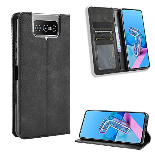 Lederhülle für Asus Zenfone 7 Pro ZS671KS Hülle, Flip Case Schutzhülle Handy mit Kartenfach Stand und Magnet Funktion als Brieftasche, Tasche Cover Etui Handyhülle für Zenfone 7 Pro ZS671KS, Schwarz Lederhülle für Asus Zenfone 7 Pro ZS671KS Hülle, Flip Case Schutzhülle Handy mit Kartenfach Stand und Magnet Funktion als Brieftasche, Tasche Cover Etui Handyhülle für Zenfone 7 Pro ZS671KS, Schwarz von Baifu