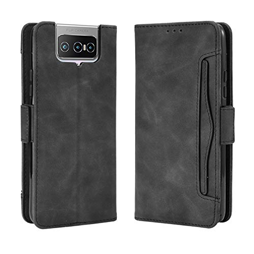 Lederhülle für Asus Zenfone 7 Pro ZS671KS Hülle, Flip Case Schutzhülle Handy mit Kartenfach Stand und Magnet Funktion als Brieftasche, Tasche Cover Etui Handyhülle für Zenfone 7 Pro ZS671KS, Schwarz Lederhülle für Asus Zenfone 7 Pro ZS671KS Hülle, Flip Case Schutzhülle Handy mit Kartenfach Stand und Magnet Funktion als Brieftasche, Tasche Cover Etui Handyhülle für Zenfone 7 Pro ZS671KS, Schwarz von Baifu