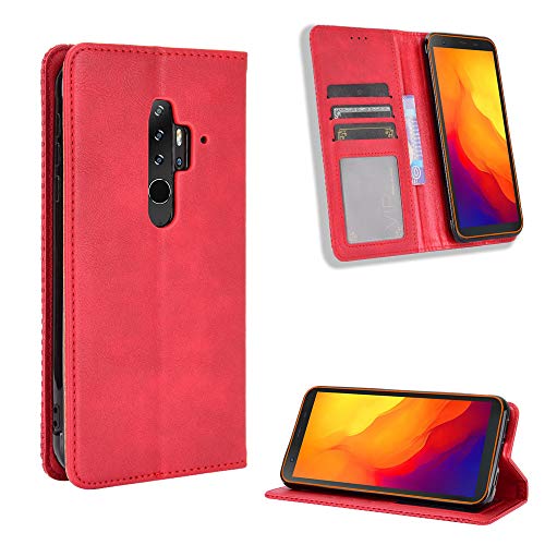 Lederhülle für Blackview BV6300 Pro Hülle, Flip Case Schutzhülle Handy mit Kartenfach Stand und Magnet Funktion als Brieftasche, Tasche Cover Etui Handyhülle für Blackview BV6300 Pro, Rot Lederhülle für Blackview BV6300 Pro Hülle, Flip Case Schutzhülle Handy mit Kartenfach Stand und Magnet Funktion als Brieftasche, Tasche Cover Etui Handyhülle für Blackview BV6300 Pro, Rot von Baifu