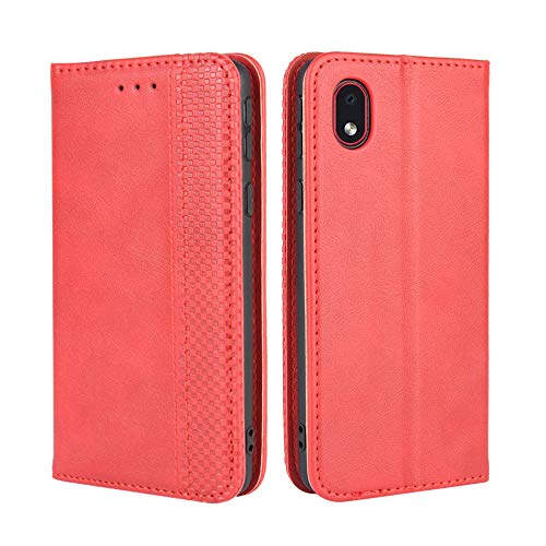 Lederhülle für Samsung Galaxy A01 Core/M01 Core Hülle, Flip Case Schutzhülle Handy mit Kartenfach Stand und Magnet Funktion als Brieftasche, Tasche Cover Etui Handyhülle für Galaxy A01 Core, Rot Lederhülle für Samsung Galaxy A01 Core/M01 Core Hülle, Flip Case Schutzhülle Handy mit Kartenfach Stand und Magnet Funktion als Brieftasche, Tasche Cover Etui Handyhülle für Galaxy A01 Core, Rot von Baifu