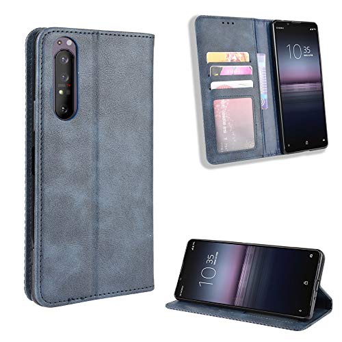 Lederhülle für Sony Xperia 5 II Hülle, Flip Case Schutzhülle Handy mit Kartenfach Stand und Magnet Funktion als Brieftasche, Tasche Cover Etui Handyhülle für Sony Xperia 5 II, Blau Lederhülle für Sony Xperia 5 II Hülle, Flip Case Schutzhülle Handy mit Kartenfach Stand und Magnet Funktion als Brieftasche, Tasche Cover Etui Handyhülle für Sony Xperia 5 II, Blau von Baifu