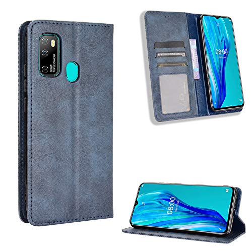 Lederhülle für Ulefone Note 9P Hülle, Flip Case Schutzhülle Handy mit Kartenfach Stand und Magnet Funktion als Brieftasche, Tasche Cover Etui Handyhülle für Ulefone Note 9P, Blau von Baifu