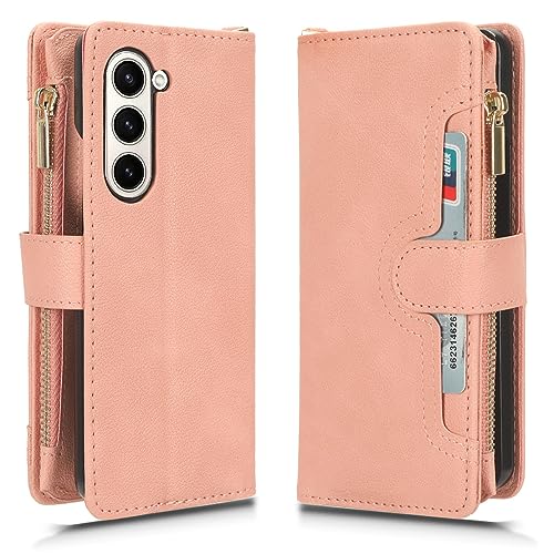 Z Fold 5 Tasche, Handyhülle für Samsung Z Fold5 Hülle Reißverschluss Tasche, Sam Z Fold5 Case, PU Leder Hülle Brieftasche Handytasche Cover Kompatibel für Samsung Galaxy Z Fold5-002 von Baifu