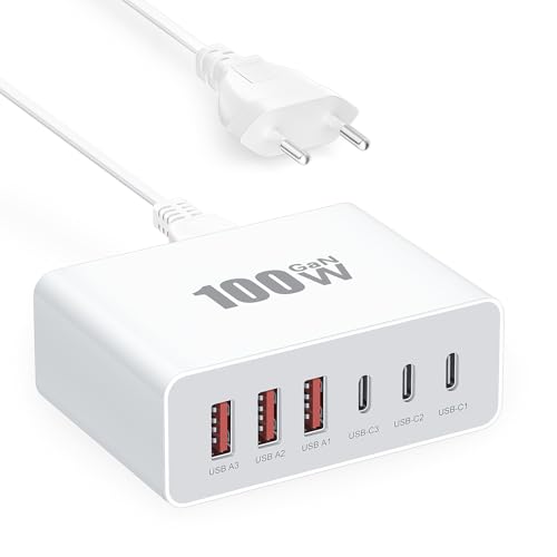 USB C Ladegerät, 100W USB C Stecker 6-Port Schnellladegerät USB C Adapter mit 3 USB-C und 3 USB-A Mehrfach Ladegerät USB Ladestecker Netzteil für iPhone 16 15 14 Pro Max, iPad, Samsung S24/S23 USB C Ladegerät, 100W USB C Stecker 6-Port Schnellladegerät USB C Adapter mit 3 USB-C und 3 USB-A Mehrfach Ladegerät USB Ladestecker Netzteil für iPhone 16 15 14 Pro Max, iPad, Samsung S24/S23 von Baileku