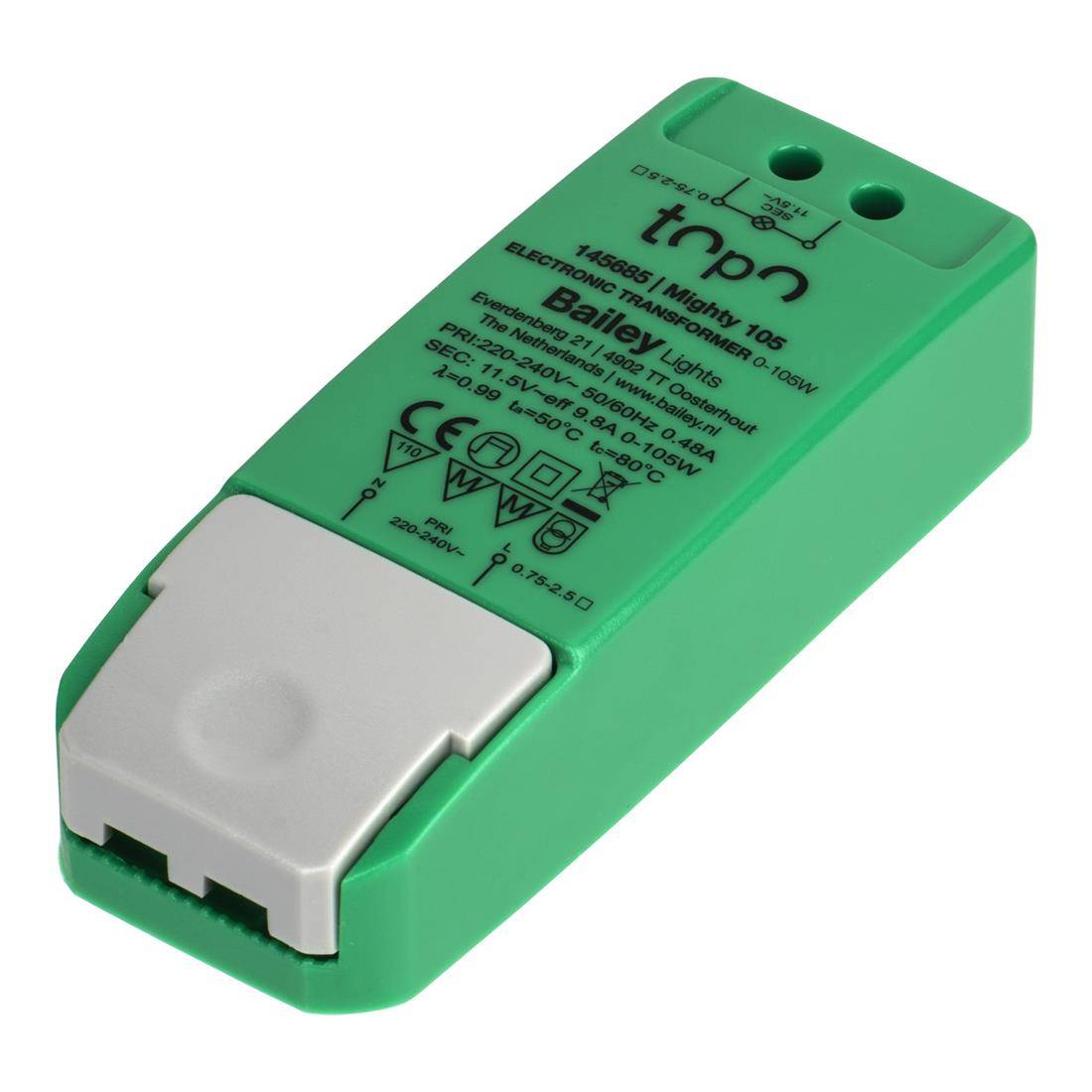 BAIL TOPO Mighty elektr. Trafo 145685 230/12V AC 0-105W/LED 0-70W dimmbar BAIL TOPO Mighty elektr. Trafo 145685 230/12V AC 0-105W/LED 0-70W dimmbar von Bailey Electric & Electronics
