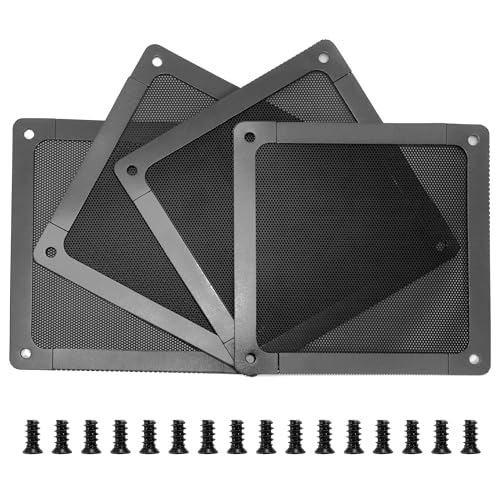 Baimuni Staubfilter Lüfterabdeckungen, 4 Stück Lüfterabdeckung Magnetrahmen PC-Lüfter Kühler, PVC Fine Mesh Filter 120mm Nylon Ultrafein Staubfilter, Computer Kühlerlüfter, Lüftergitter, Schwarz Baimuni Staubfilter Lüfterabdeckungen, 4 Stück Lüfterabdeckung Magnetrahmen PC-Lüfter Kühler, PVC Fine Mesh Filter 120mm Nylon Ultrafein Staubfilter, Computer Kühlerlüfter, Lüftergitter, Schwarz von Baimuni