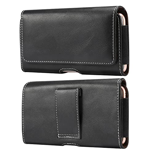 Baiyian Handy Gürteltasche Holster Gürtel Hülle Ledertasche für iPhone 14 15 Pro Max 13 Plus, Samsung Galaxy A53 A52s von Baiyian