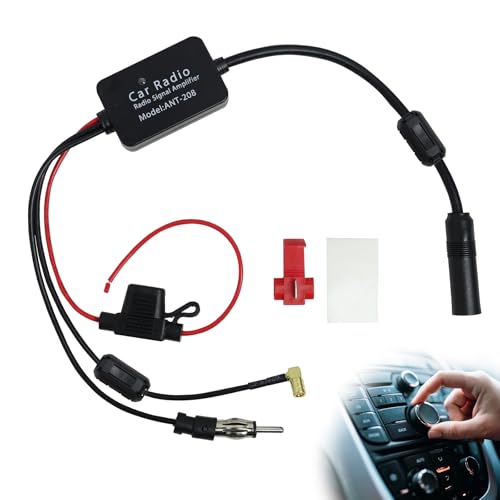 Autoradio Antennenverstärker 12V DAB Splitter Antennenverstärker Auto Antennen für DAB/FM/AM Radio Universal Nachrüsten Stecker Signal Adapter für Audio Stereo Digital Autoradio Autos Boote LKWs von BakeWhiz