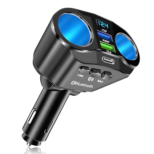 Zigarettenanzünder Adapter Bluetooth-Player Autoladegerät USB C Auto Ladegerät Dualer USB-Anschluss Ladegerät KFZ-Adapter kabelloser Radioempfänger LED-Display für Handy Aufladen Telefon Musik Zigarettenanzünder Adapter Bluetooth-Player Autoladegerät USB C Auto Ladegerät Dualer USB-Anschluss Ladegerät KFZ-Adapter kabelloser Radioempfänger LED-Display für Handy Aufladen Telefon Musik von BakeWhiz