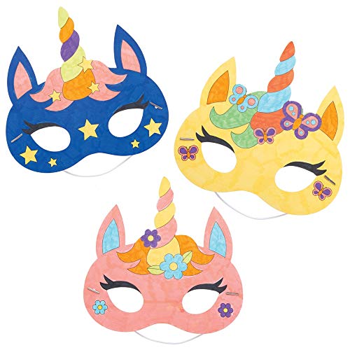 Baker Ross AT309 Einhorn-Masken, 8 Stück, zum Basteln und Basteln, für Kinder, 19 cm Baker Ross AT309 Einhorn-Masken, 8 Stück, zum Basteln und Basteln, für Kinder, 19 cm von Baker Ross