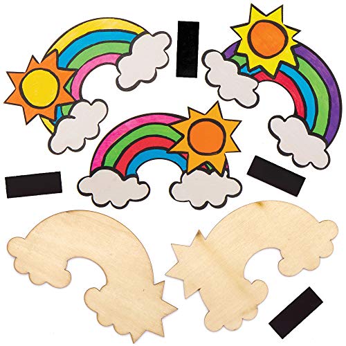 Baker Ross AT741 Magnet-Set, Regenbogen-Sand, für Kinder, Kunst- und Bastelprojekte, 10 Stück, gemischt von Baker Ross