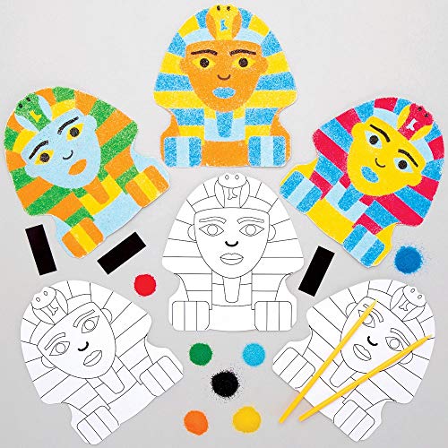 Baker Ross AT838 Ägyptischer Sandmagnet, antikes Ägypten-Sandhandwerk, Kunst-Set für Kinder, ideal für Kunst- und Bastelprojekte für Kinder, 6 Stück, Mittel von Baker Ross